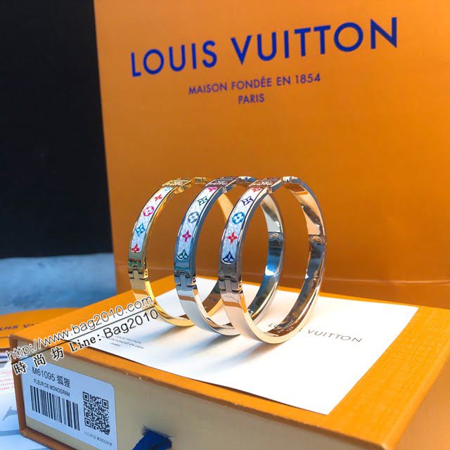 Louis Vuitton新款飾品 路易威登老花皮繩手鏈 LV牛皮老花手鐲  zglv2053